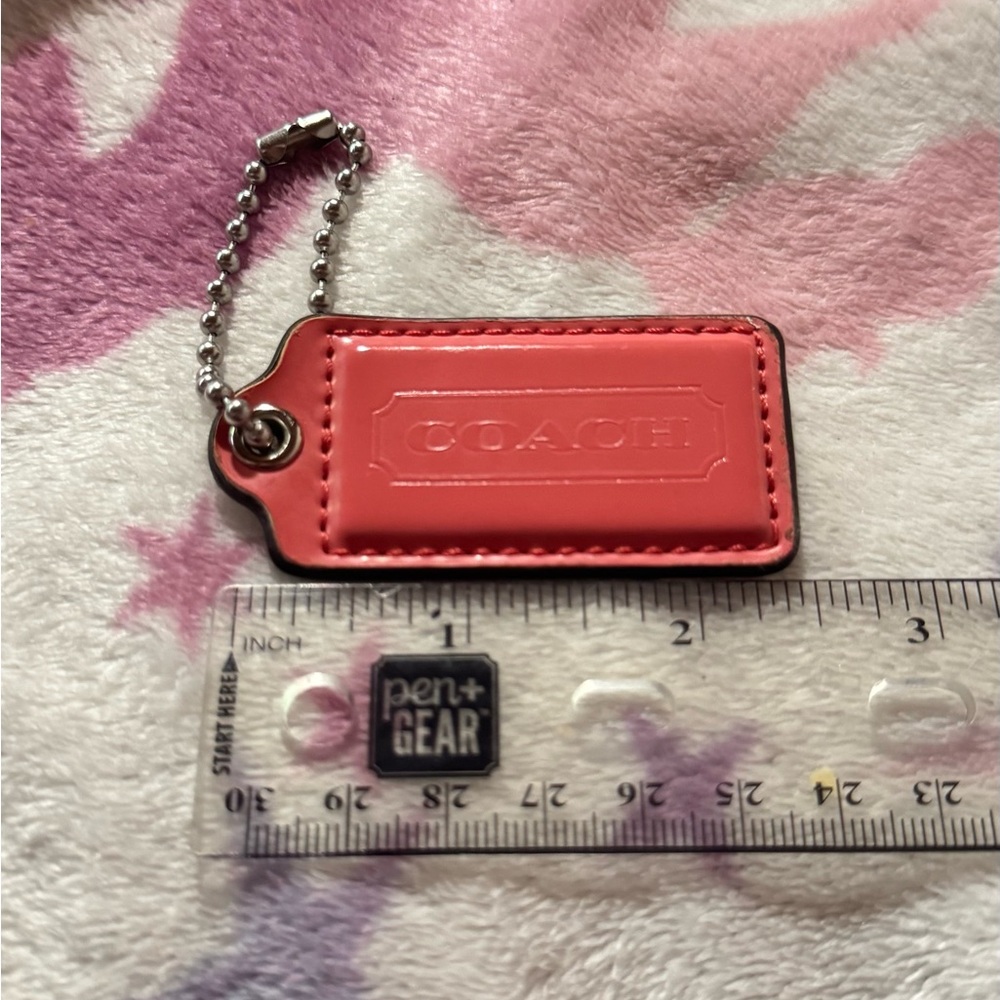Coach Pink Coral Red Hangtag